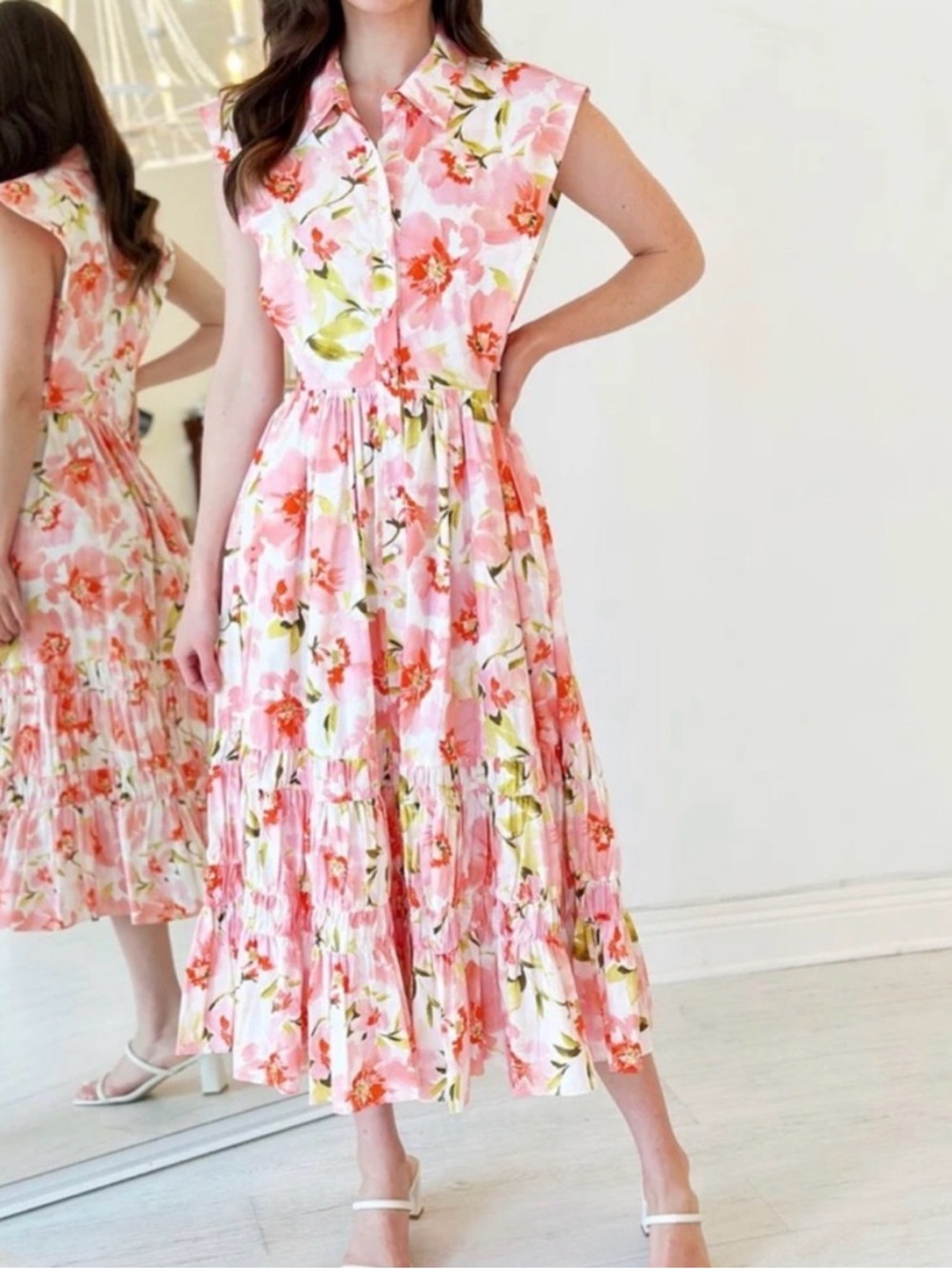 Misa Nicole Dress by Marija Krsikapa Pink Floral Sleeveless Maxi Dress - Picture 5 of 16